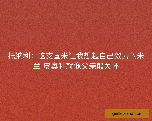 托纳利:这支国米让我想起自己效力的米兰 皮奥利就像父亲般关怀 托纳利:这支国米让我想起自己效力的米兰 皮奥利就像父亲般关怀