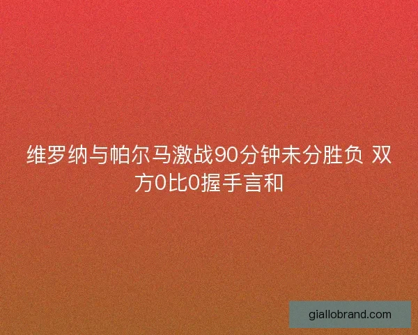 维罗纳与帕尔马激战90分钟未分胜负 双方0比0握手言和