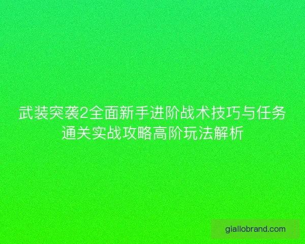 武装突袭2全面新手进阶战术技巧与任务通关实战攻略高阶玩法解析